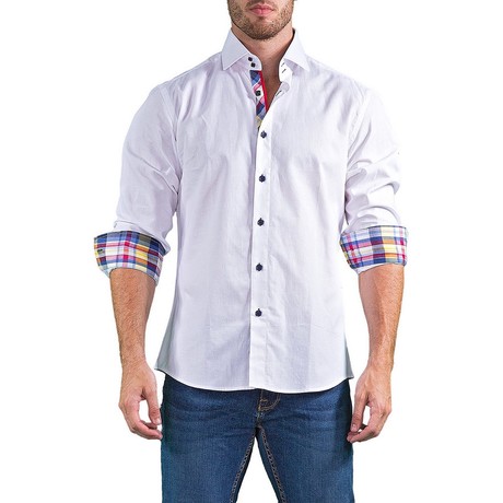 Finlay Long-Sleeve Button-Up Shirt // White (XS)