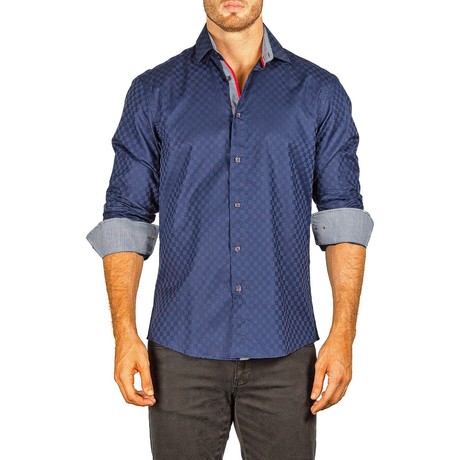 Max Long-Sleeve Button-Up Shirt // Navy (XS)