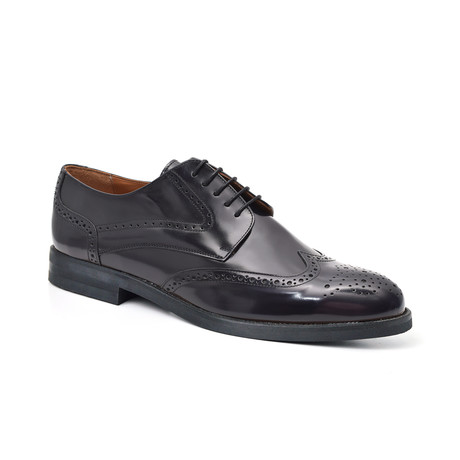 Aldred Derby Leather Shoe // Blue (Euro: 40)