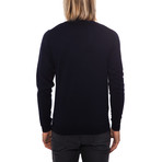 Riki Cotton-Cashmere V-Neck Sweater // Blue (2XL)