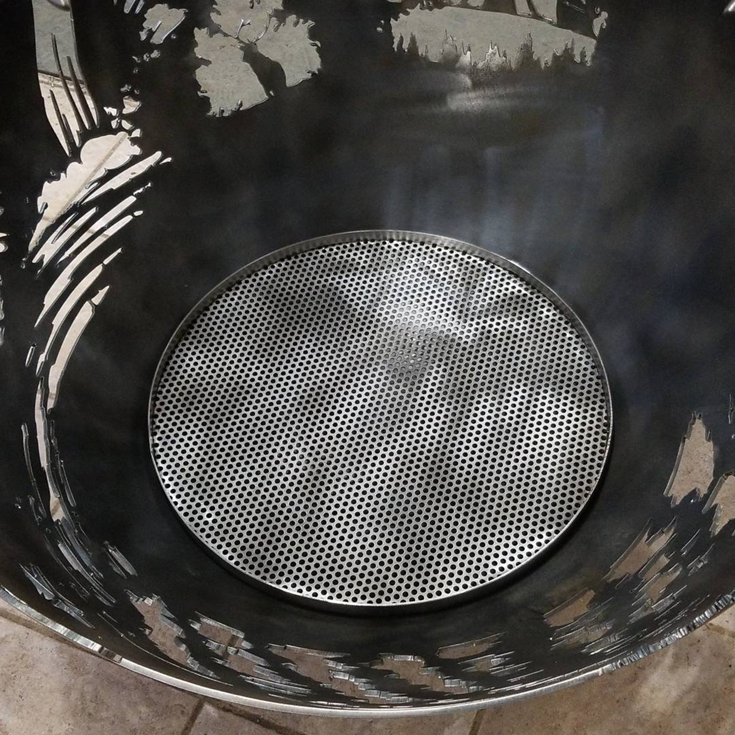 Stainless Steel Fireglass Screen Kit + 20lbs Fireglass (Black