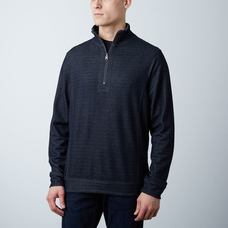 Grant Reversible Bonded Zip Pullover // Navy (XS)