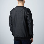 Leno Reversible French Terry Crew Neck Pullover // Heather Black (L)