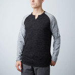 Rawlings Long Sleeve Contrast Raglan Shirt // Heather Gray (XS)