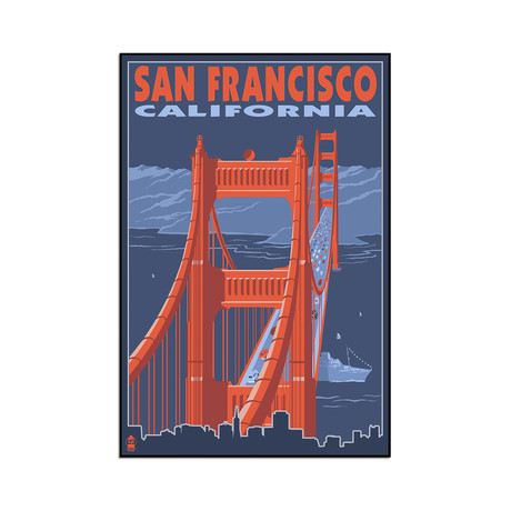 Golden Gate Bridge San Francisco, California (9"W x 13.5"H x 1"D)