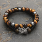 The Auspicious Buddha Bracelet Set // Brown + Black