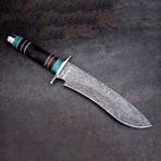 Black Micarta + Malachite Walnut Wood Knife