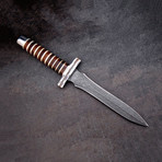 Stacked Walnut Wood Dagger Knife