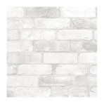 Loft White Brick Peel + Stick Wallpaper