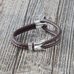 Double Strand Leather Braided Bracelet