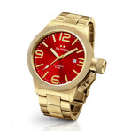 TW Steel Canteen Date Automatic // Yellow Gold + Red (45mm)