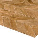 Chevron Hide Rug // Camel Mix Hide (8' x 10')