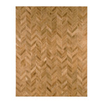 Chevron Hide Rug // Camel Mix Hide (8' x 10')