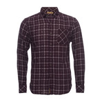 Truman Square Pocket Shirt // Burgundy Grid (M)
