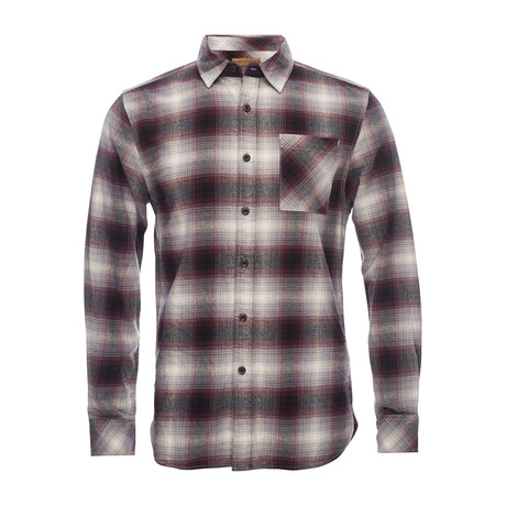Truman Square Pocket Shirt // Burgundy Plaid (XS)
