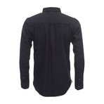 Truman Button Collar Shirt // Black (XL)