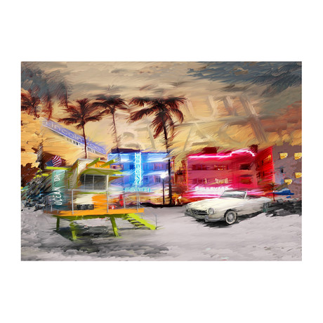 Miami Beach Drive (24"W x 32”H // Acrylic)