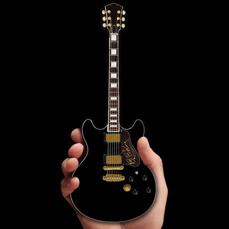 BB King Signature Black Hollow Body Mini Guitar Replica