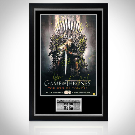 The Iron Throne // Cast Signed Poster // Custom Frame