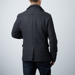 Jacobs Wool Blend Military Peacoat // Charcoal (S)