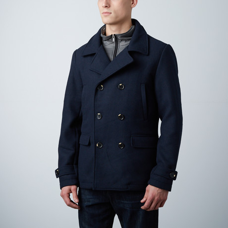 Jacobs Wool Blend Military Peacoat // Navy (S)