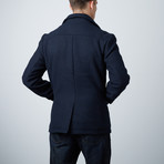 Jacobs Wool Blend Military Peacoat // Navy (XL)