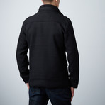 Huber Military Peacoat // Black (XL)