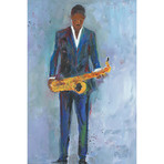 Sax In A Blue Suit // Samuel Dixon (18"W x 26"H x 0.75"D)