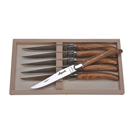 Steak Knives + Olive Wood Handles // Set of 6