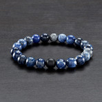 Polished Sodalite Bead Bracelet