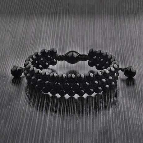 Onyx Tri Row Bracelet