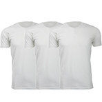 Ultra Soft Suede Crew-Neck // White // Pack of 3 (XL)