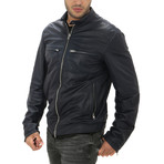 2 Zipper Pocket Jacket // Blue (M)