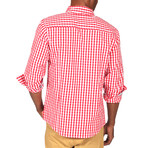 Howard Gingham Button-Up // Red + White (XL)