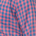 Grayson Check Button-Up // Pink + Blue (S)