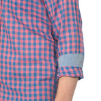 Grayson Check Button-Up // Pink + Blue (S)