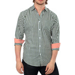 Grayson Check Button-Up // Green + White (M)