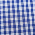 Greyson Check Button-Up // Blue + White (3XL)