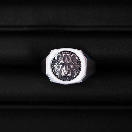 Trophy Ring // Bear // Silver (Size 54)