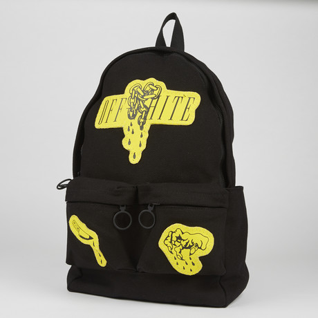 Patches Backpack // Black + Yellow