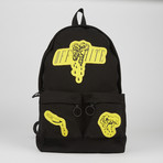 Patches Backpack // Black + Yellow
