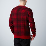 Tartan Knit All Over // Red + Black (S)