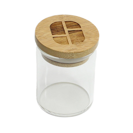 Bamboo + Glass Stash Jar // Set of 2