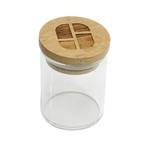Bamboo + Glass Stash Jar // Set of 2