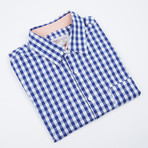 Howard Gingham Button-Up // Navy + White (M)