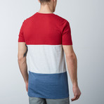 The Neo Tee // Red + White + Blue (L)