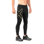 MCS Thermal Compression Tights // Black + Gold (XS)