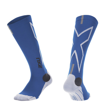 Hyoptik Compression Socks // Cobalt Blue + White (XS)