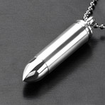 Bullet Capsule Necklace (Silver)