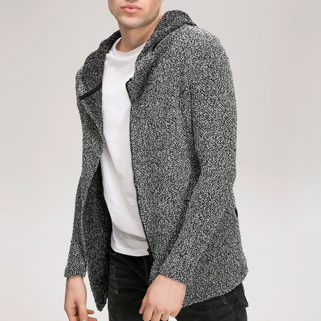 Knitted Zip Sweatshirt // Grey (S)